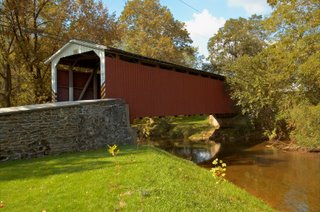 Amish Covered Bridge in Lancaster County Amish Covered Bridge in Lancaster County